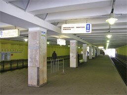Пассажирская платформа на станции метро Багратионовская
