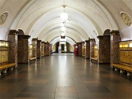 Центральный зал станции метро Динамо